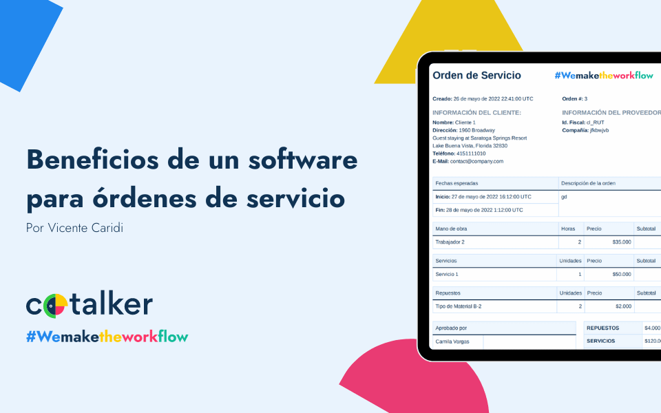 Beneficios de un software para órdenes de servicio